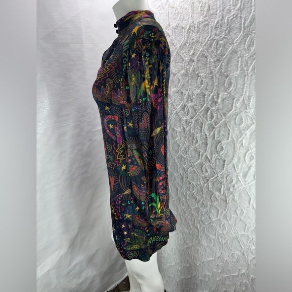 FARM Rio Amazonia Mini Dress, Size Medium, Novelty Print, Puff Sleeves - Picture 10 of 16